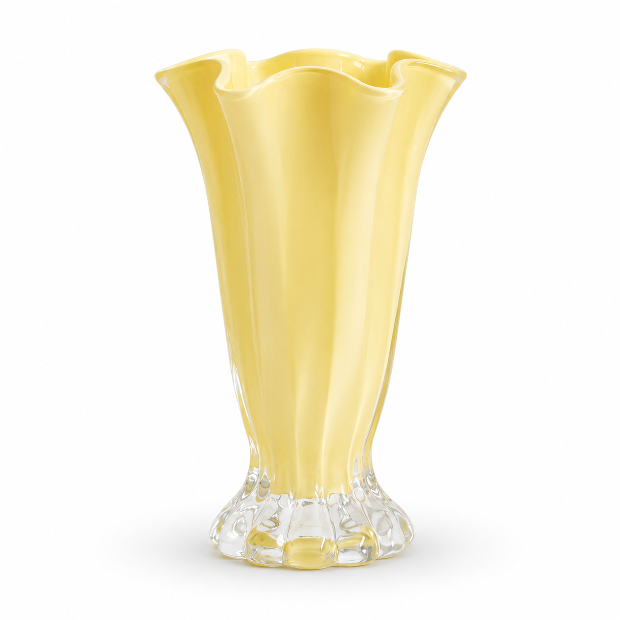 French Petal Glass Vase
