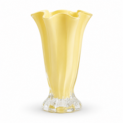 French Petal Glass Vase