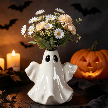 Spooky Ghost Ceramic Vase