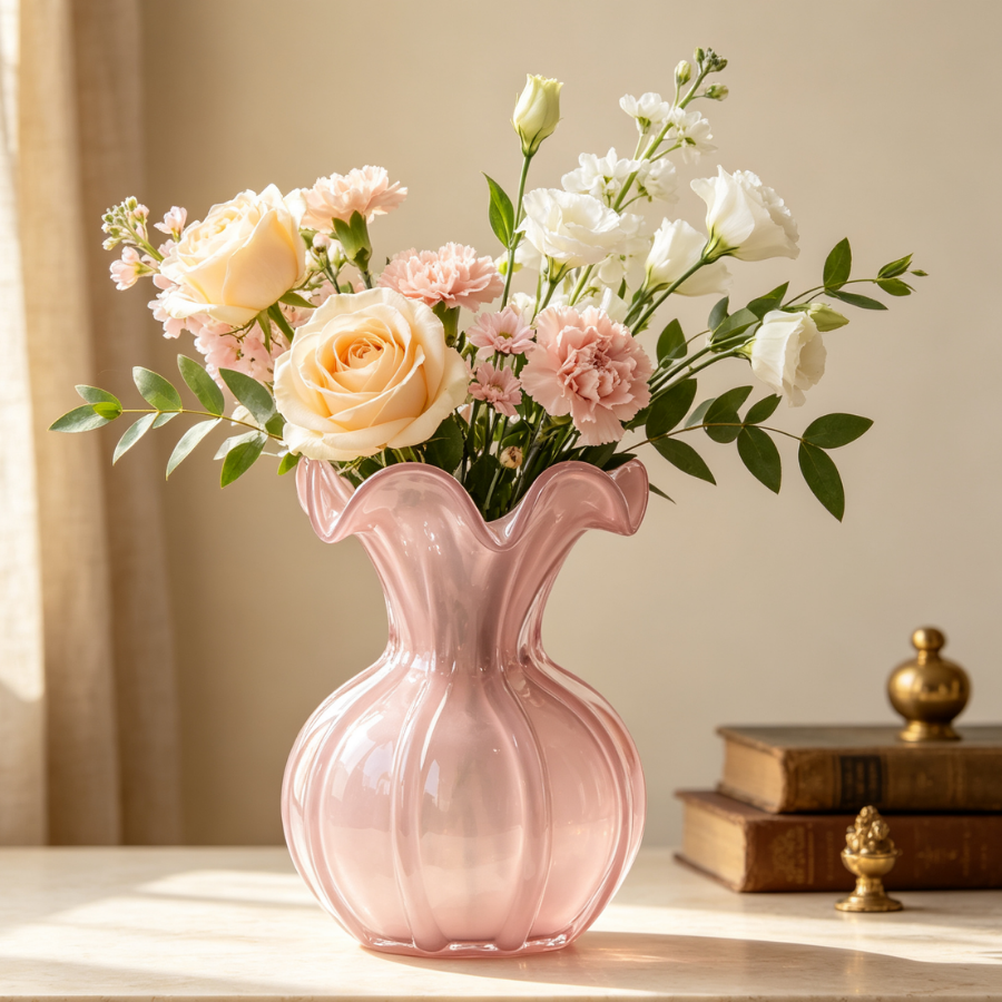 Luxury Pouch-Style Glass Vase